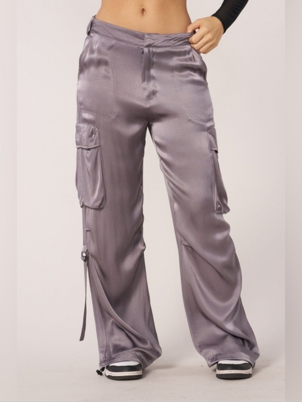 YoungLa W254 Smooth Operator Satin Cargo Pants Size XL